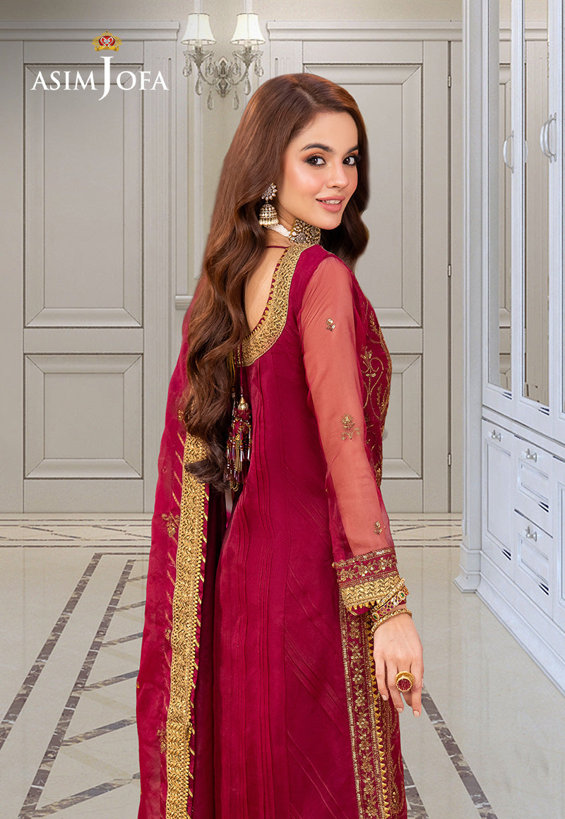 AJEM-23 EMBROIDERED ORGANZA 3 PCS