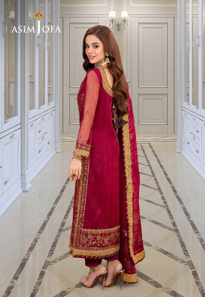 AJEM-23 EMBROIDERED ORGANZA 3 PCS