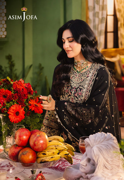 AJLP-09 EMBROIDERED TWISTED LAWN 3PCS