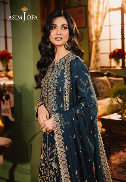 AJLP-07 EMBROIDERED TWISTED LAWN 3PCS