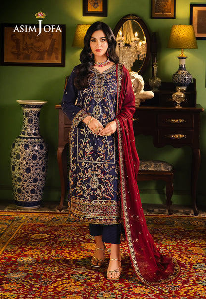 AJLP-02 EMBROIDERED TWISTED LAWN 3PCS