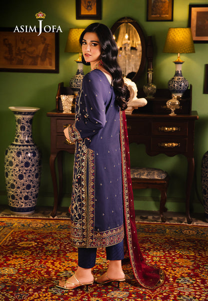 AJLP-02 EMBROIDERED TWISTED LAWN 3PCS