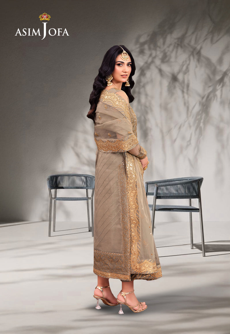 AJEM-17 EMBROIDERED ORGANZA 3 PCS