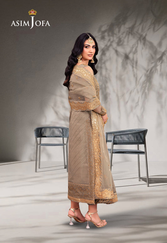 AJEM-17 EMBROIDERED ORGANZA 3 PCS