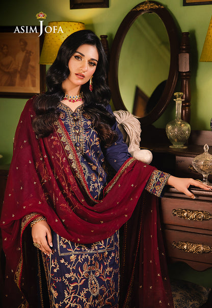 AJLP-02 EMBROIDERED TWISTED LAWN 3PCS
