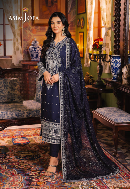 AJLP-10 EMBROIDERED TWISTED LAWN 3PCS
