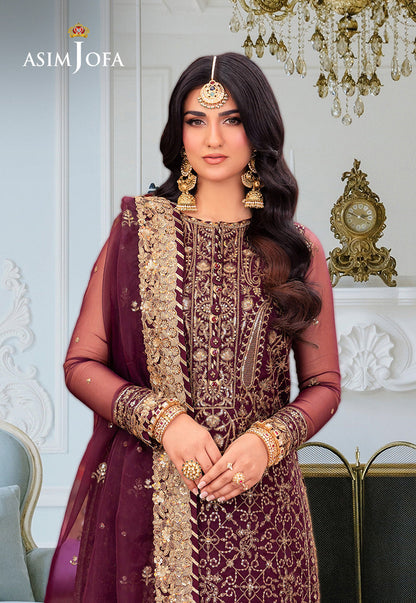 AJEM-24 EMBROIDERED ORGANZA 3 PCS