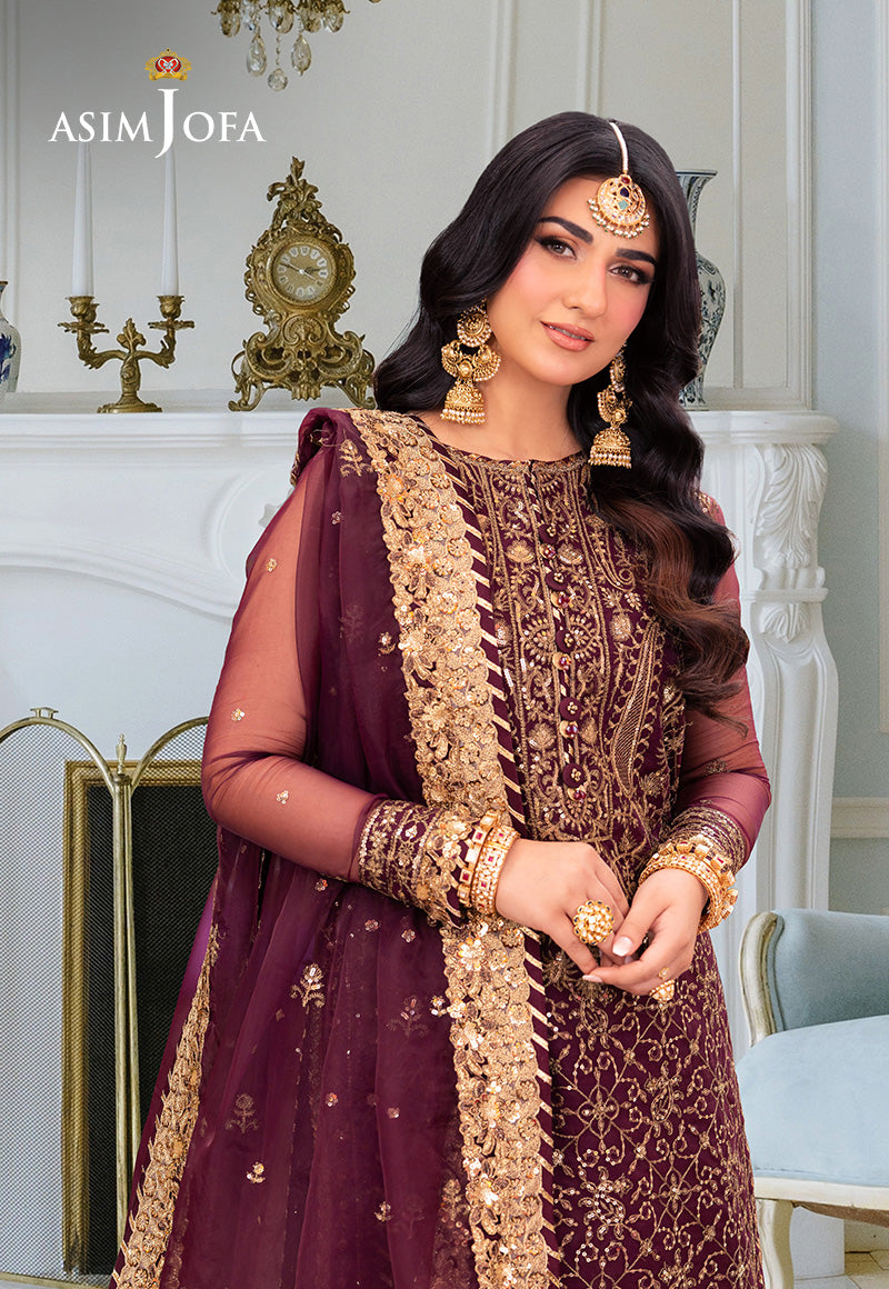 AJEM-24 EMBROIDERED ORGANZA 3 PCS