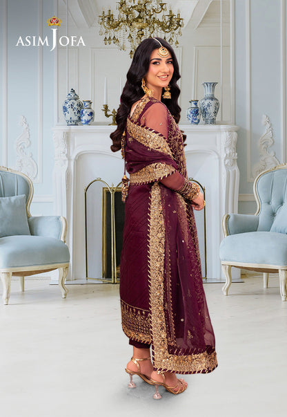 AJEM-24 EMBROIDERED ORGANZA 3 PCS