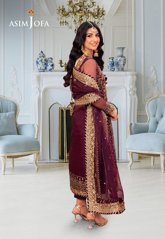 AJEM-24 EMBROIDERED ORGANZA 3 PCS