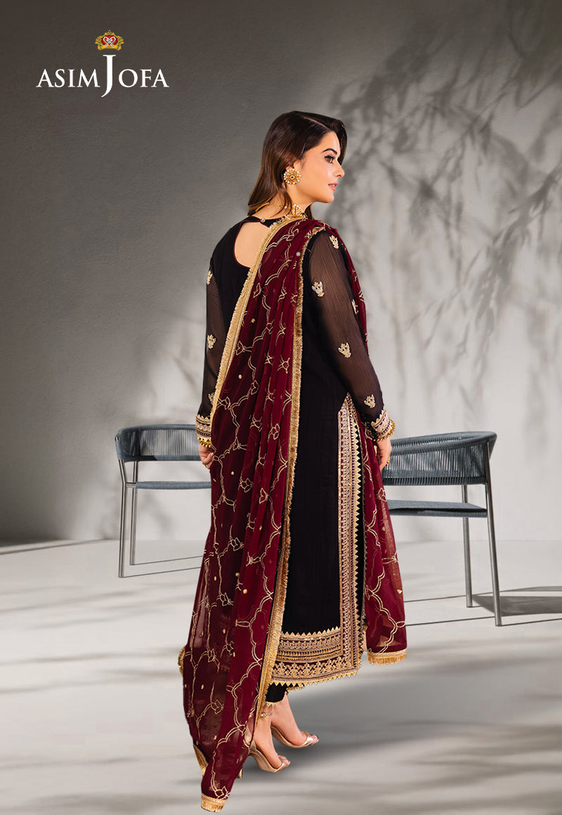 AJSM-37 EMBROIDERED CHIFFON 3 PCS