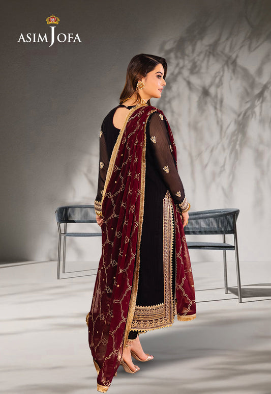 AJSM-37 EMBROIDERED CHIFFON 3 PCS