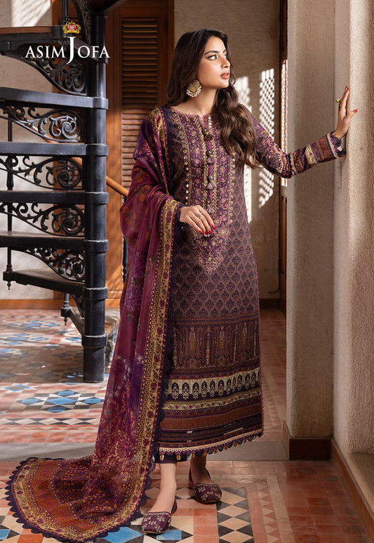 AJRWP-16 PRINTED SLUB STITCHED 3 PCS