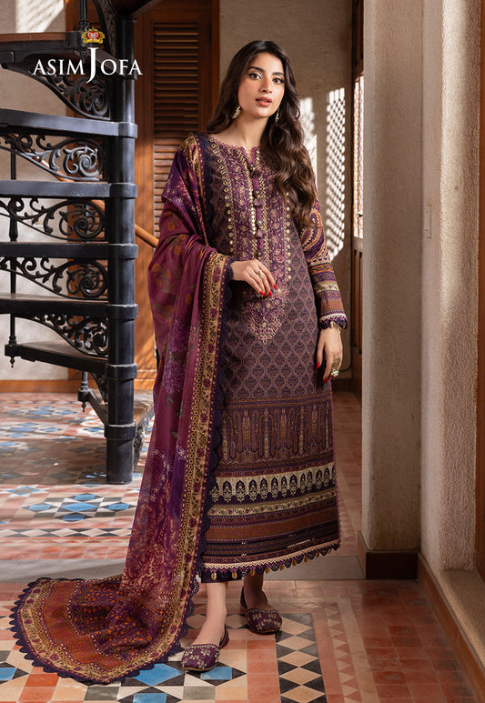 AJRWP-16 PRINTED SLUB STITCHED 3 PCS