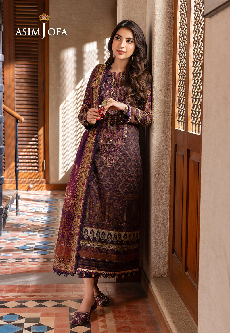 AJRWP-16 PRINTED SLUB STITCHED 3 PCS