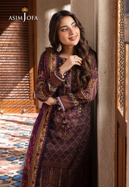 AJRWP-16 PRINTED SLUB STITCHED 3 PCS