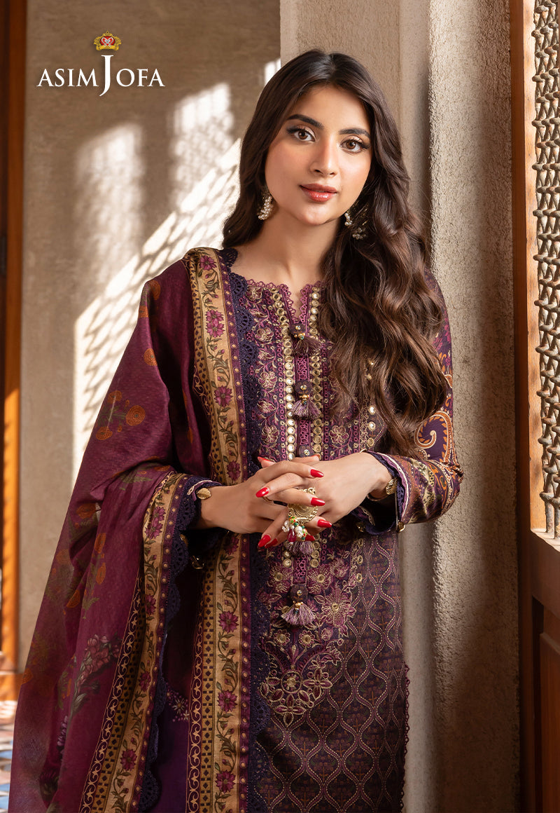AJRWP-16 PRINTED SLUB STITCHED 3 PCS