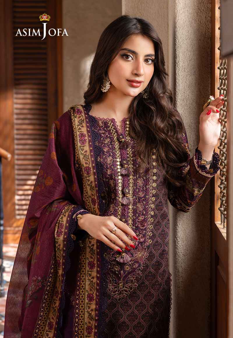 AJRWP-16 PRINTED SLUB STITCHED 3 PCS
