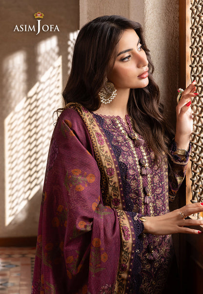 AJRWP-16 PRINTED SLUB STITCHED 3 PCS