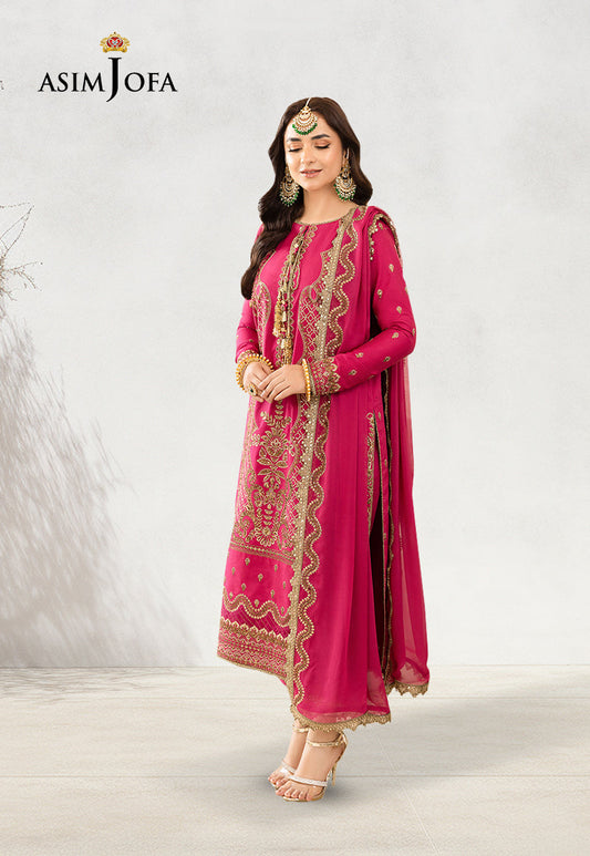 AJSMP-28 EMBROIDERED SILK STITCHED 3 PCS