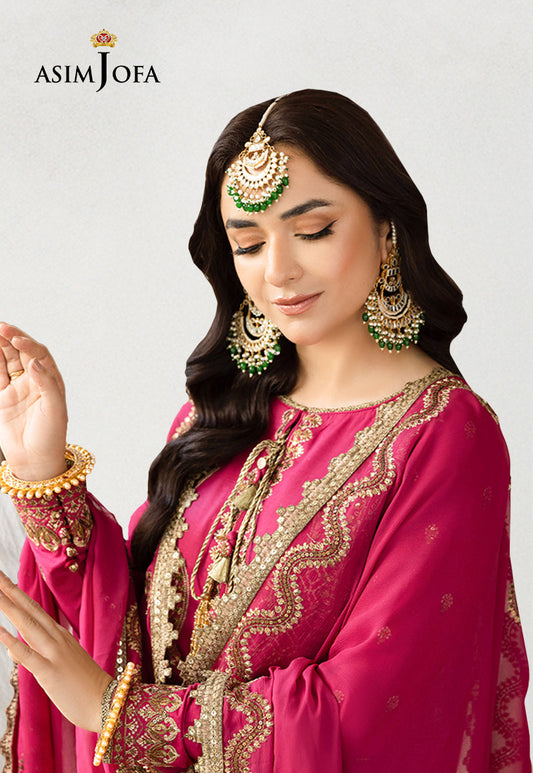 AJSMP-28 EMBROIDERED SILK STITCHED 3 PCS