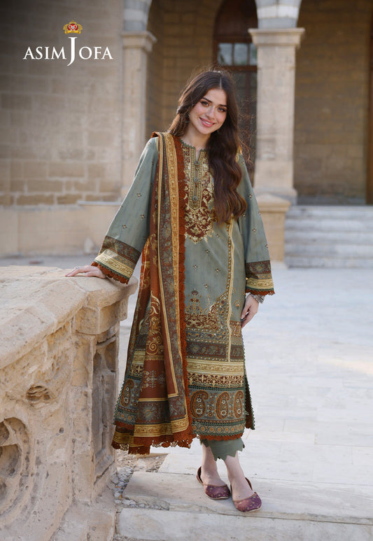 AJPL-10 PRINTED ARABIC LAWN 3 PCS
