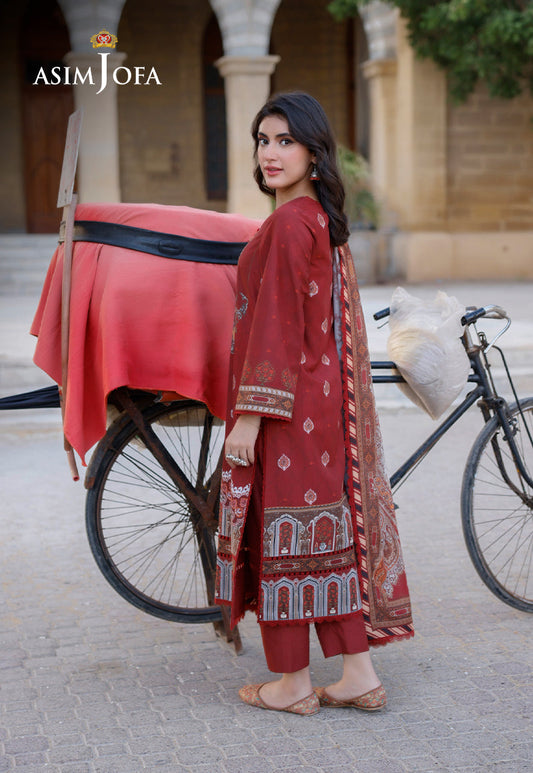 AJPL-07 PRINTED ARABIC LAWN 3 PCS