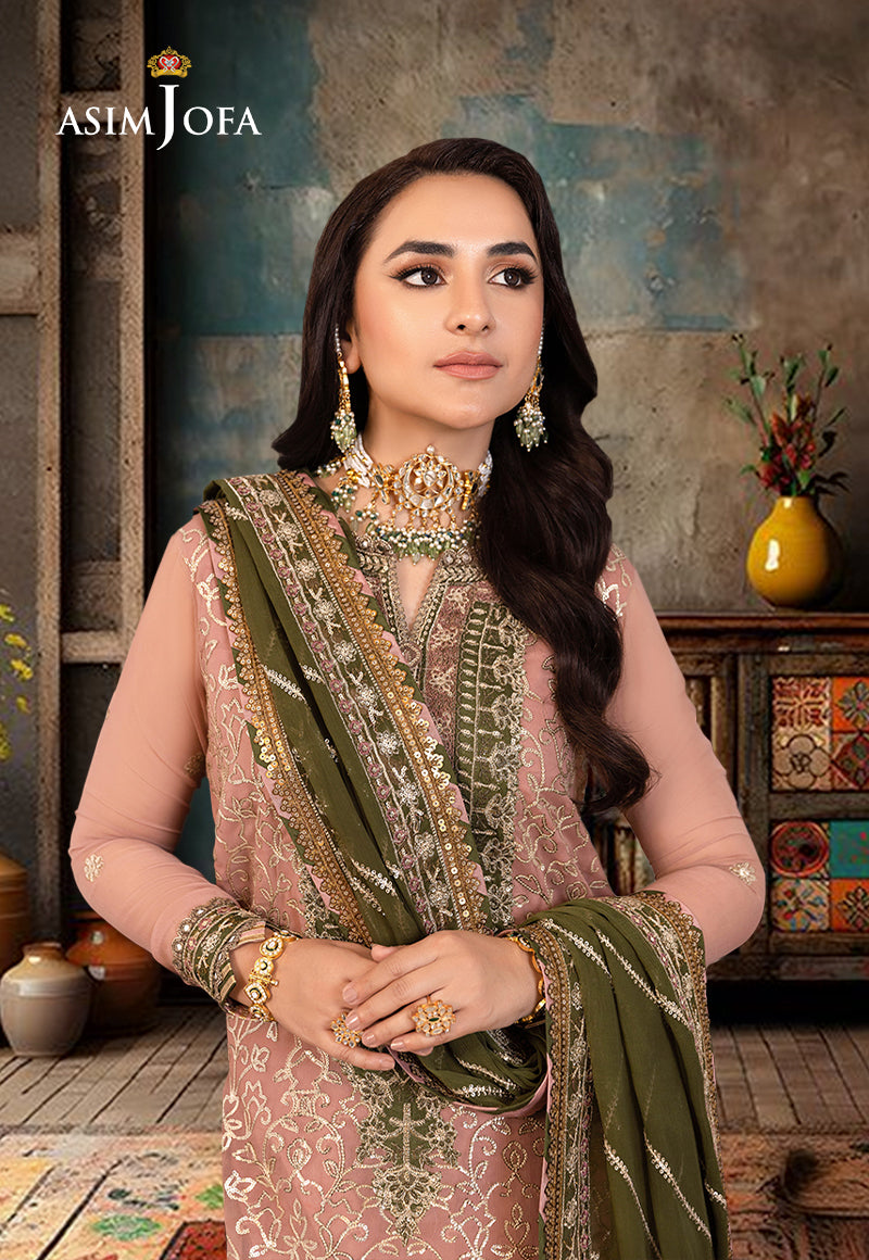 AJSM-40 EMBROIDERED CHIFFON 3 PCS