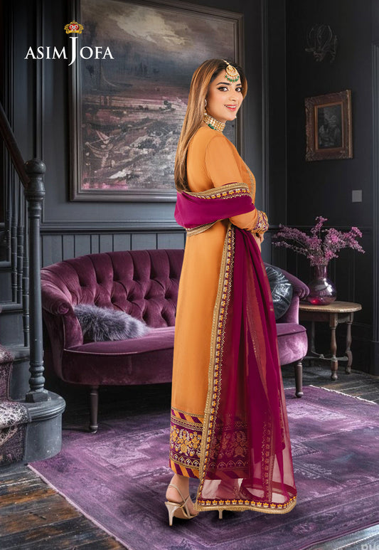 AJSM-38 EMBROIDERED CHIFFON 3 PCS