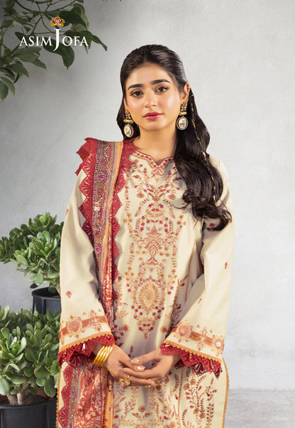 AJRA-09 EMBROIDERED LAWN 3 PCS