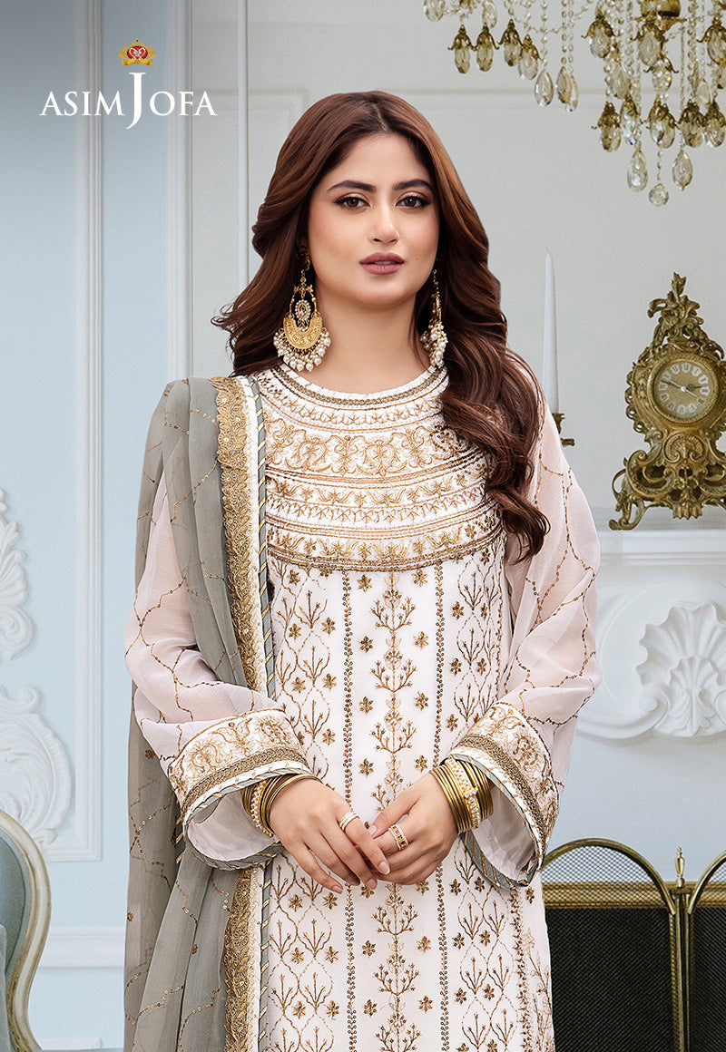 AJCF-17 EMBROIDERED CHIFFON 3 PCS