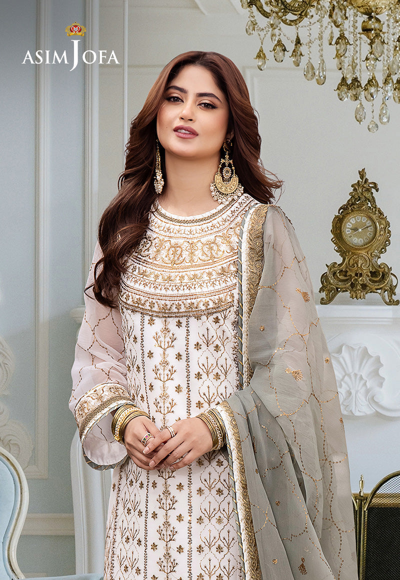 AJCF-17 EMBROIDERED CHIFFON 3 PCS