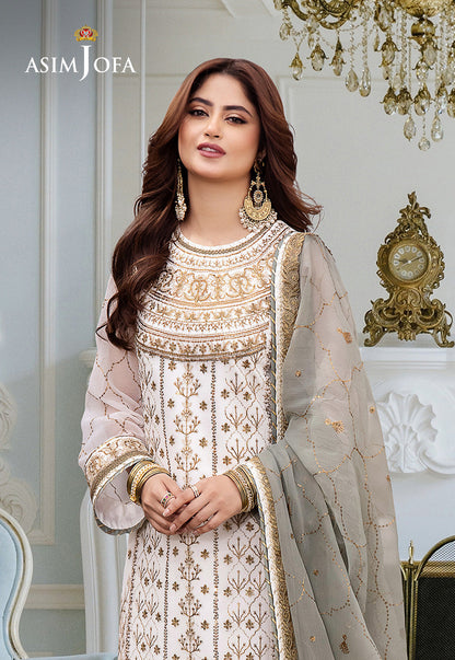 AJCF-17 EMBROIDERED CHIFFON 3 PCS