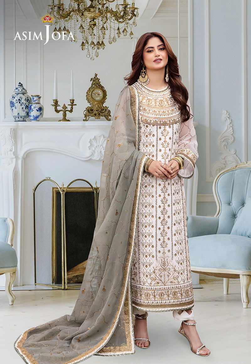 AJCF-17 EMBROIDERED CHIFFON 3 PCS