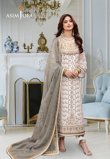 AJCF-17 EMBROIDERED CHIFFON 3 PCS
