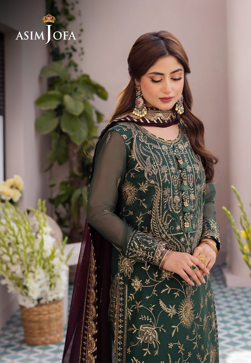 AJCF-10 EMBROIDERED CHIFFON  3 PCS