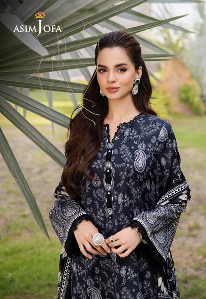 AJCM-09 PRINTED LAWN 3 PCS