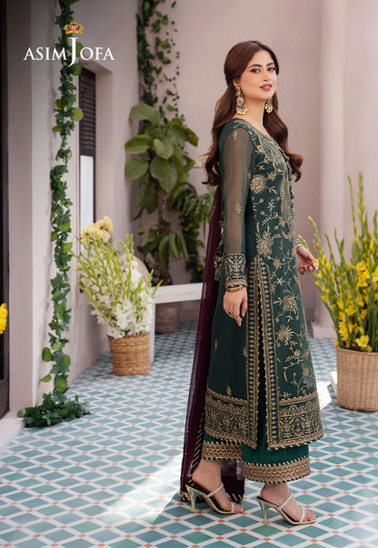 AJCF-10 EMBROIDERED CHIFFON  3 PCS