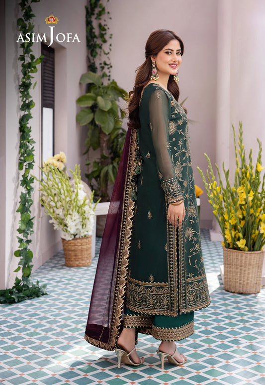 AJCF-10 EMBROIDERED CHIFFON  3 PCS