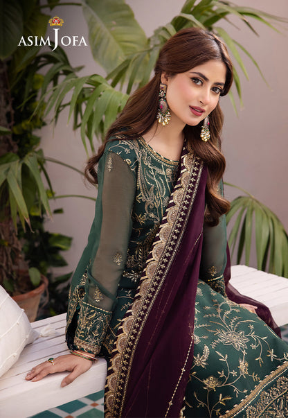 AJCF-10 EMBROIDERED CHIFFON  3 PCS