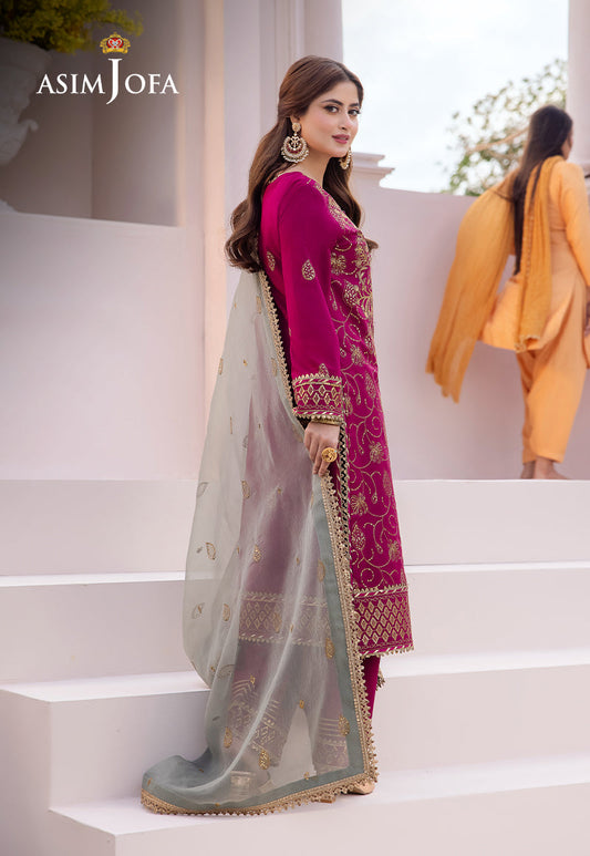 AJCF-12 EMBROIDERED BOSKI SILK 3 PCS