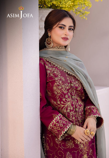 AJCF-12 EMBROIDERED BOSKI SILK 3 PCS