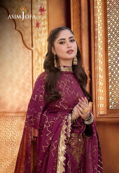 AJCFP-05 EMBROIDERED BOSKI SILK STITCHED 3 PCS
