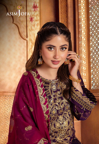 AJCF-02 EMBROIDERED CHIFFON 3 PCS