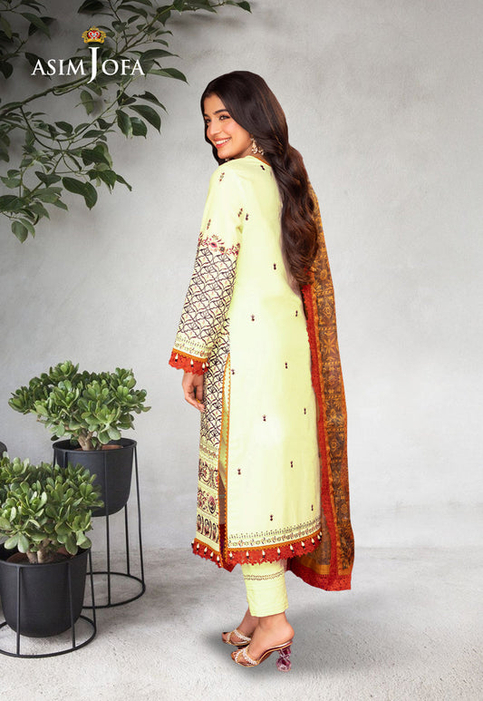 AJRA-15 EMBROIDERED LAWN  3 PCS