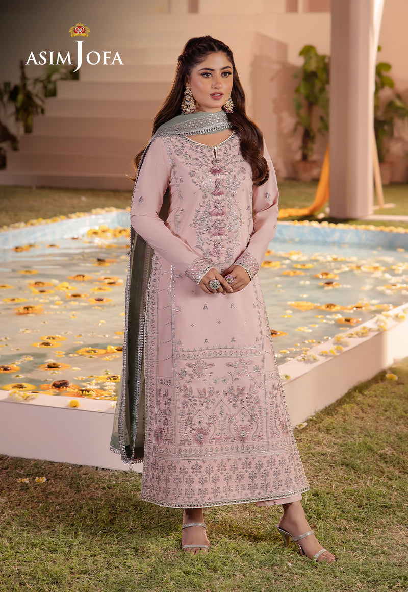 AJCFP-14 EMBROIDERED BOSKI SILK STITCHED 3 PCS