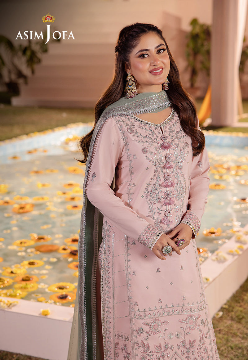 AJCFP-14 EMBROIDERED BOSKI SILK STITCHED 3 PCS