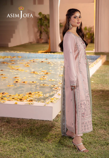AJCFP-14 EMBROIDERED BOSKI SILK STITCHED 3 PCS