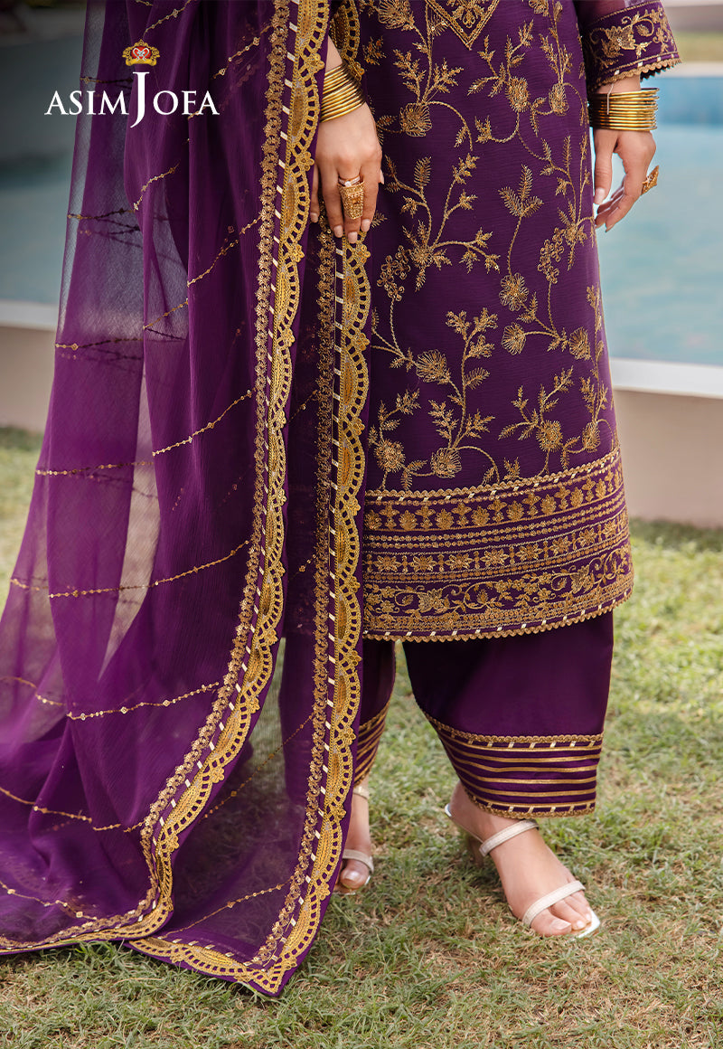 AJCF-08 EMBROIDERED CHIFFON  3 PCS