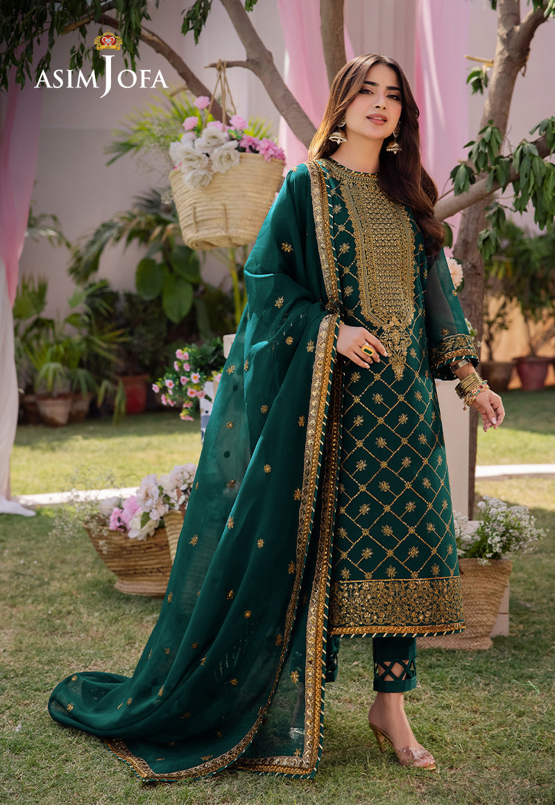 AJCF-03 EMBROIDERED CHIFFON 3 PCS